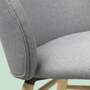 Upholstered chair with solid oak frame 5