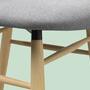 Upholstered chair with solid oak frame 6