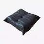 Togo corner sofa, Ottoman & 2x Armchair Madras-Leather Black 1