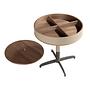 Round side table
Leather steel 6