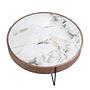 Round coffee table marble steel 4