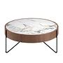Round coffee table marble steel 0