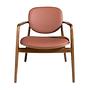 Armchair Faux Leather Walnut 1