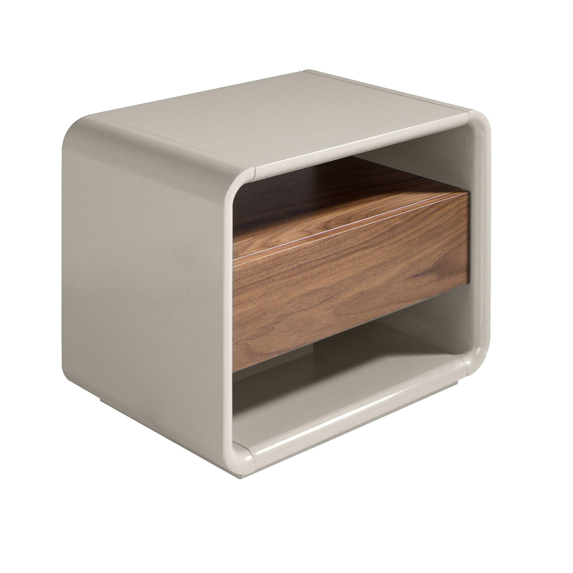 Nachttisch Holzfurnier Grau 6