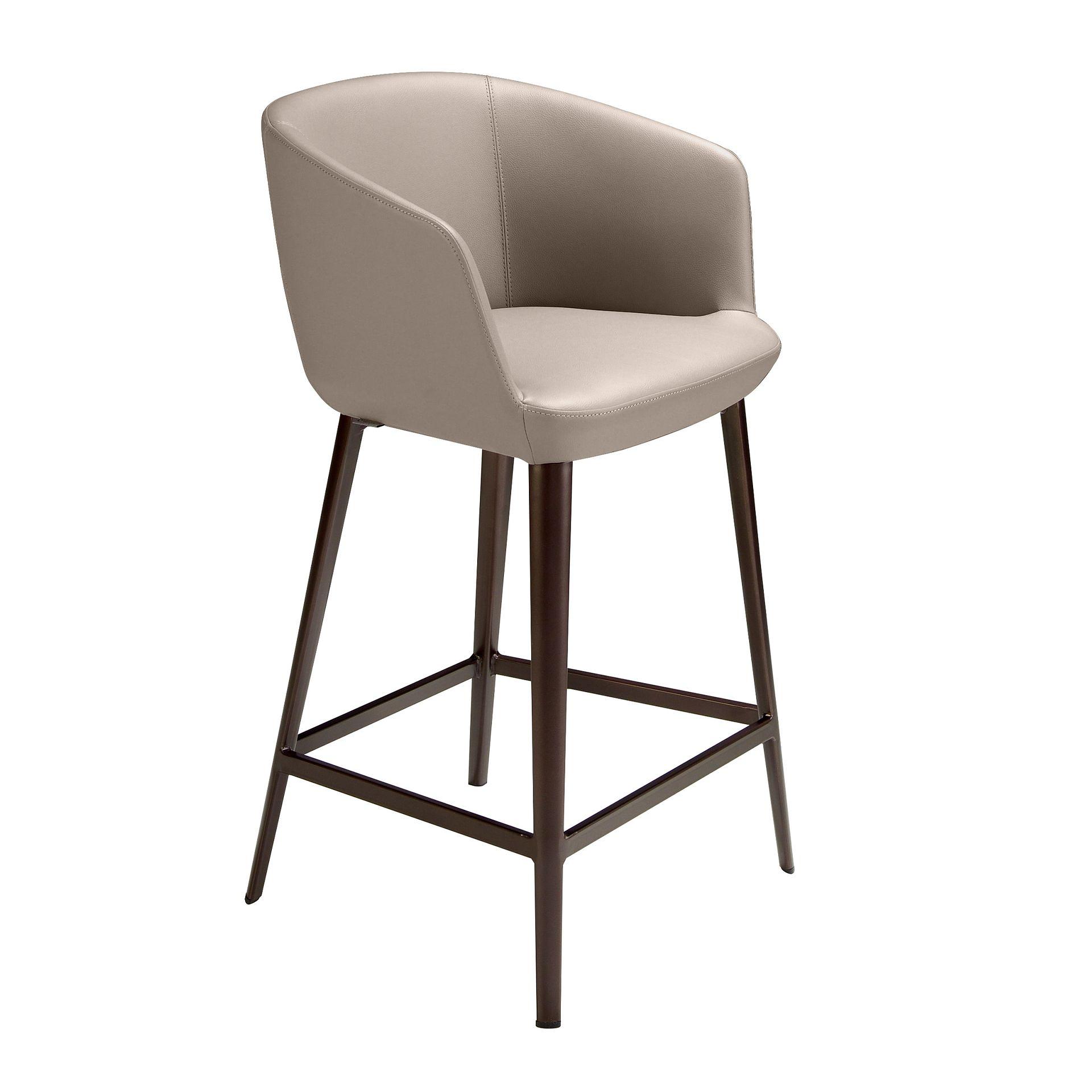 Bar stool faux leather grey 0