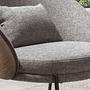 Armlehnsessel Textil Grau 4