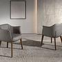 Armchair Faux Leather Grey 2