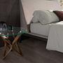 Round side table Walnut veneer Glass 6