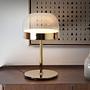 Tischleuchte Stahl Glas Gold 2