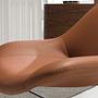 Swiveling armchairFaux leatherBrown 4