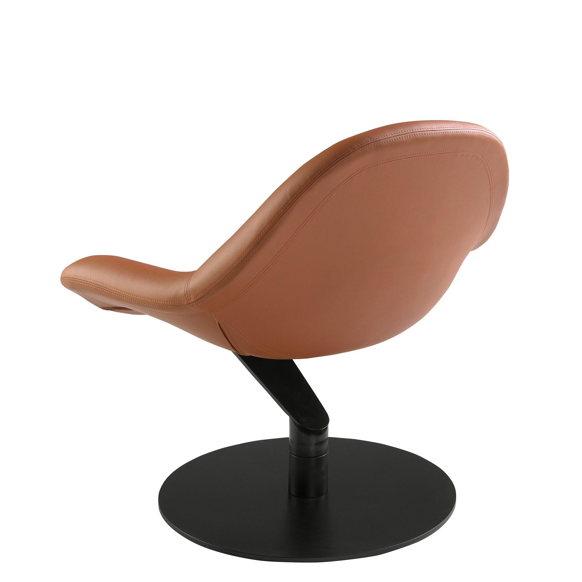 Swiveling armchairFaux leatherBrown 7
