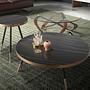 Round side table marble steel 5