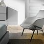 Armlehnsessel Textil Grau 2