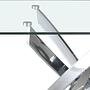 Dining table glass steel silver 4
