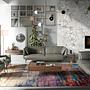Rectangular coffee table walnut glass 3