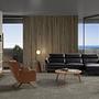 Revolving armchair faux leather brown 3