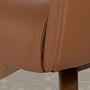 Revolving armchair faux leather brown 4