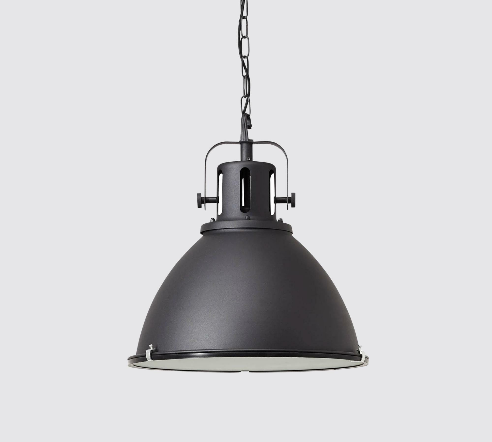 Industrial-Style Pendelleuchte Schwarz 0