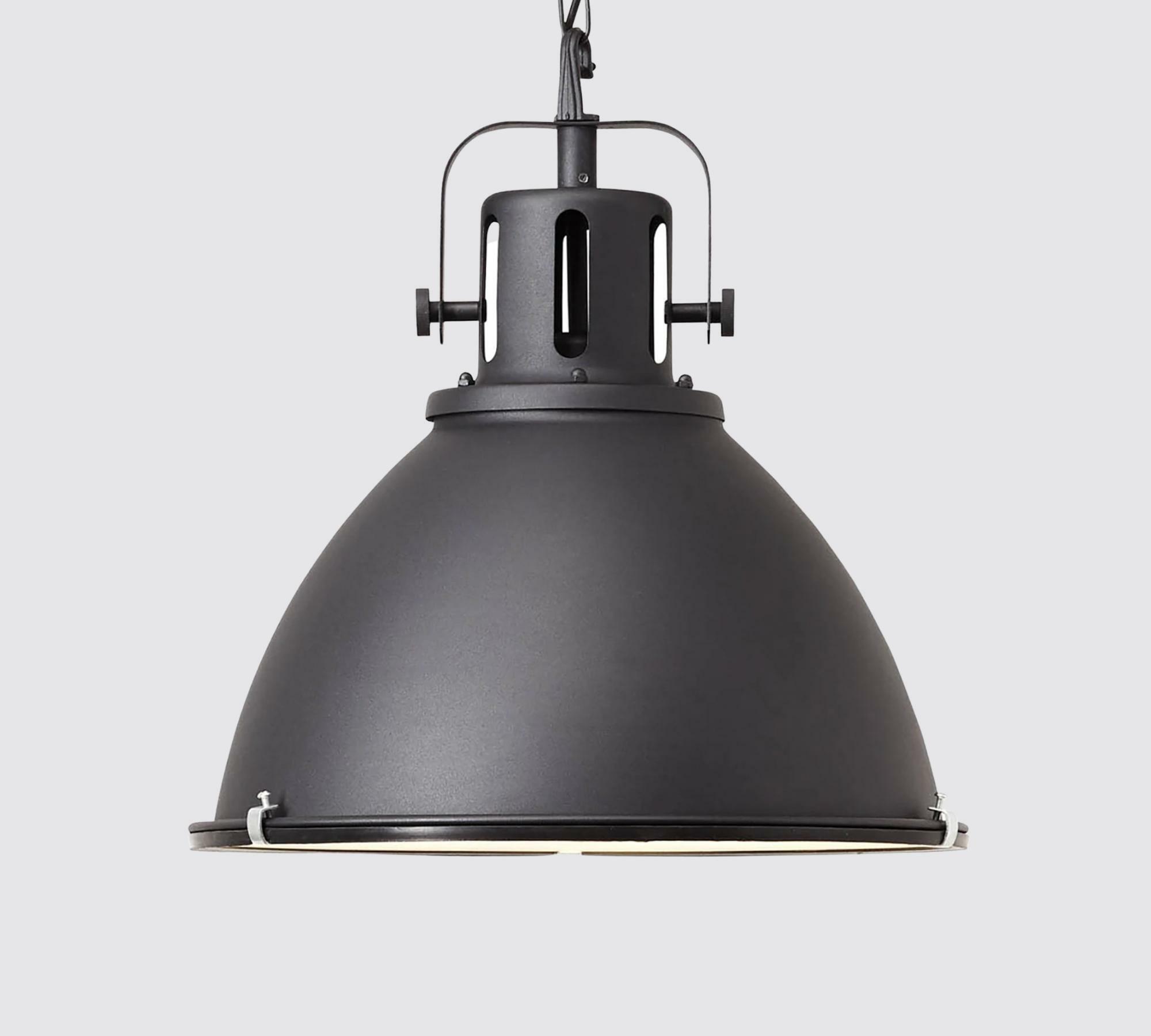 Industrial-Style Pendelleuchte Schwarz 1