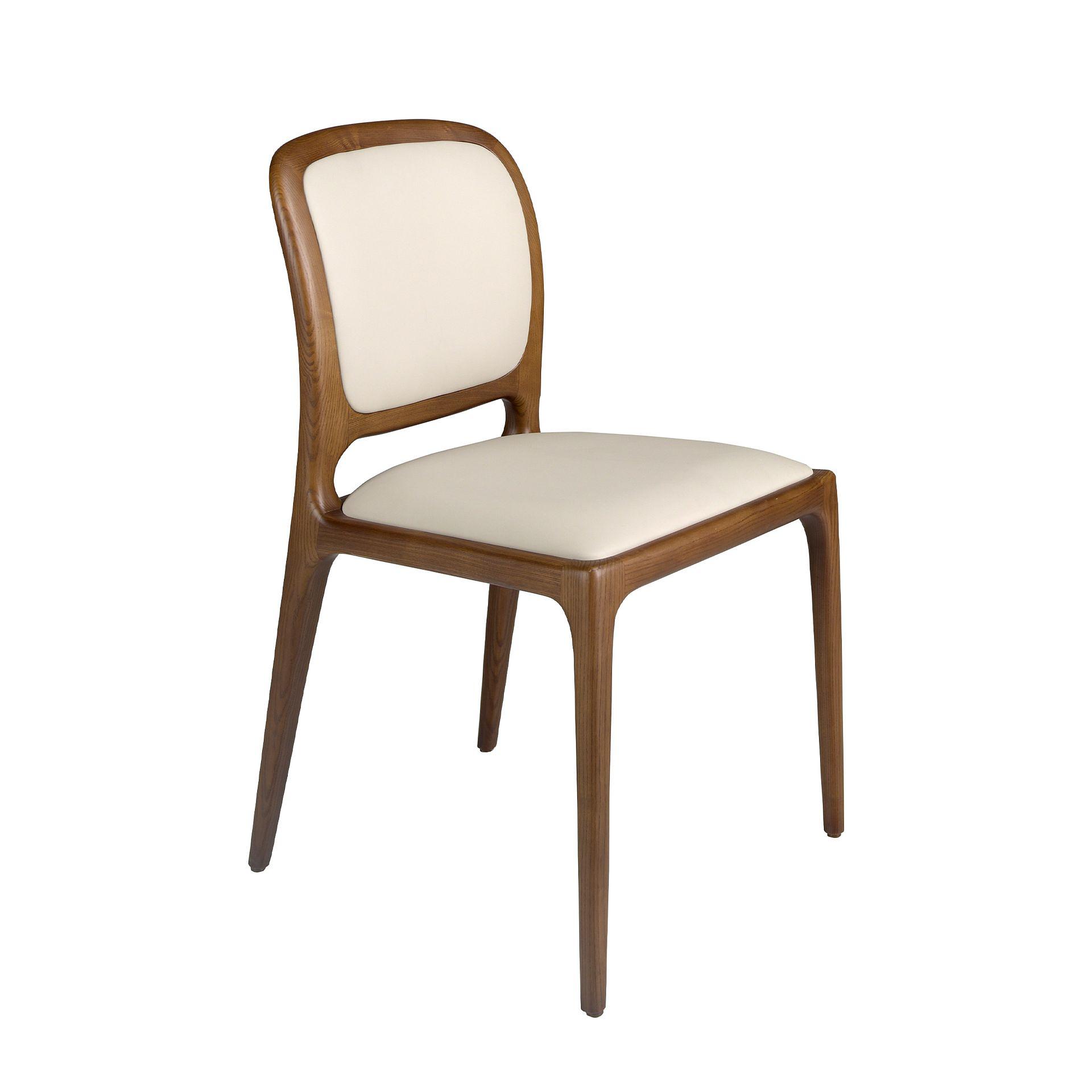 Dining chair faux leather cream 0