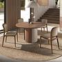 Dining chair faux leather cream 3