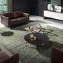 Round coffee table marble steel 7
