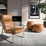 Footstool Leather Brown 5
