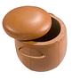 Footstool Leather Brown 6