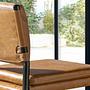 Bar stool, leather, brown 4