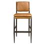 Bar stool, leather, brown 1