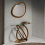 Wall mirror walnut brown 2