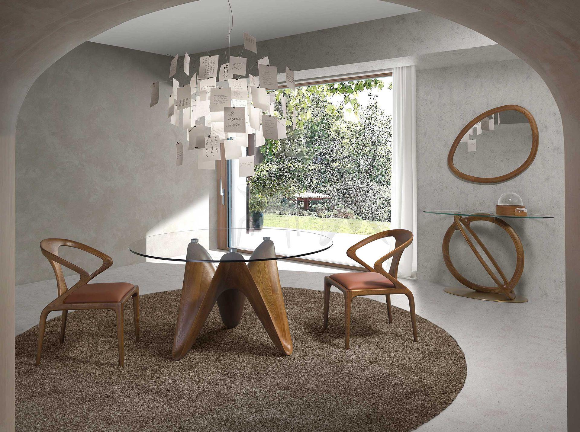 Wall mirror walnut brown 3