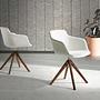 Drehbarer Stuhl Textil Beige 2