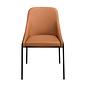 Sedia con braccioli ecopelle arancione 1