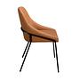 Sedia con braccioli ecopelle arancione 7