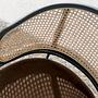 Swiveling armchair Rattan Velvet Brown 4