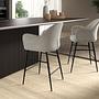 Barstuhl Textil Grau 3