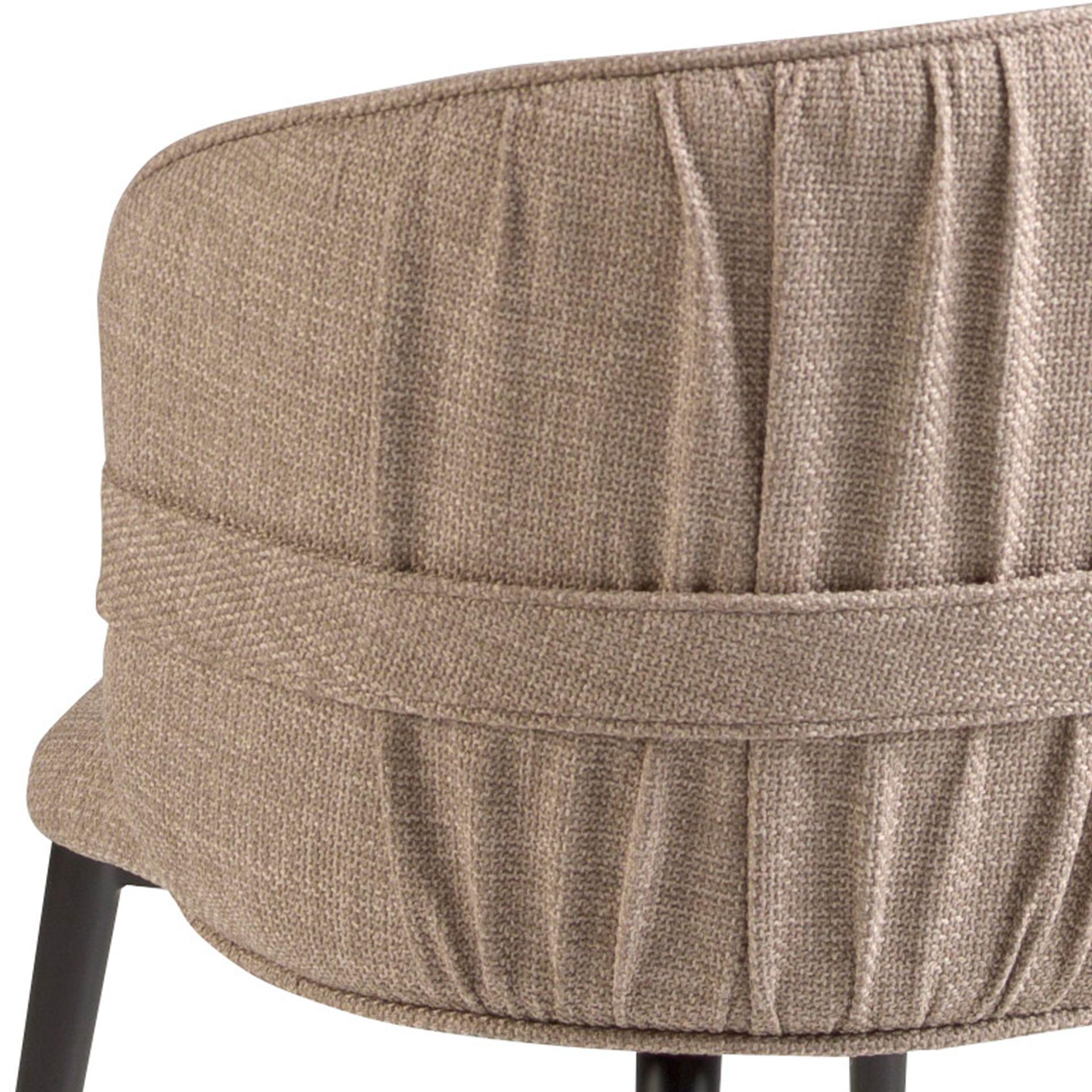 Dining chair textile beige 4