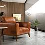 Round side table marble walnut 5