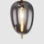 3-Flammige Pendelleuchte graues Rauchglas  1