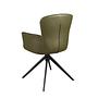 Swiveling chair faux leather green 6