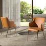Armchair Faux Leather Brown 2