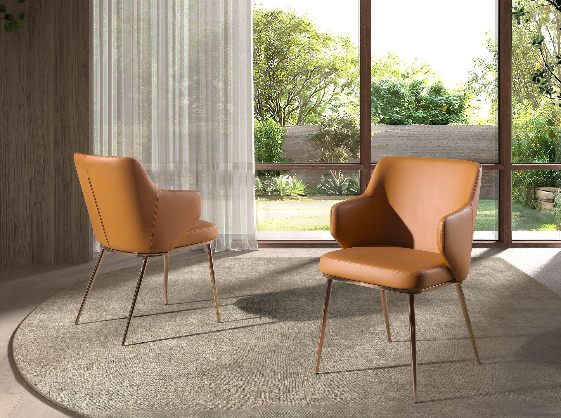 Armchair Faux Leather Brown 2