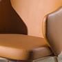 Armchair Faux Leather Brown 4
