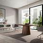 Drehbarer Stuhl Textil Grau 3
