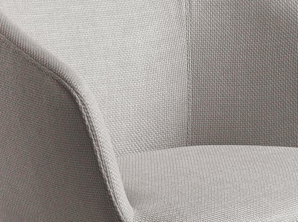 Sedia girevole in tessuto grigio 4