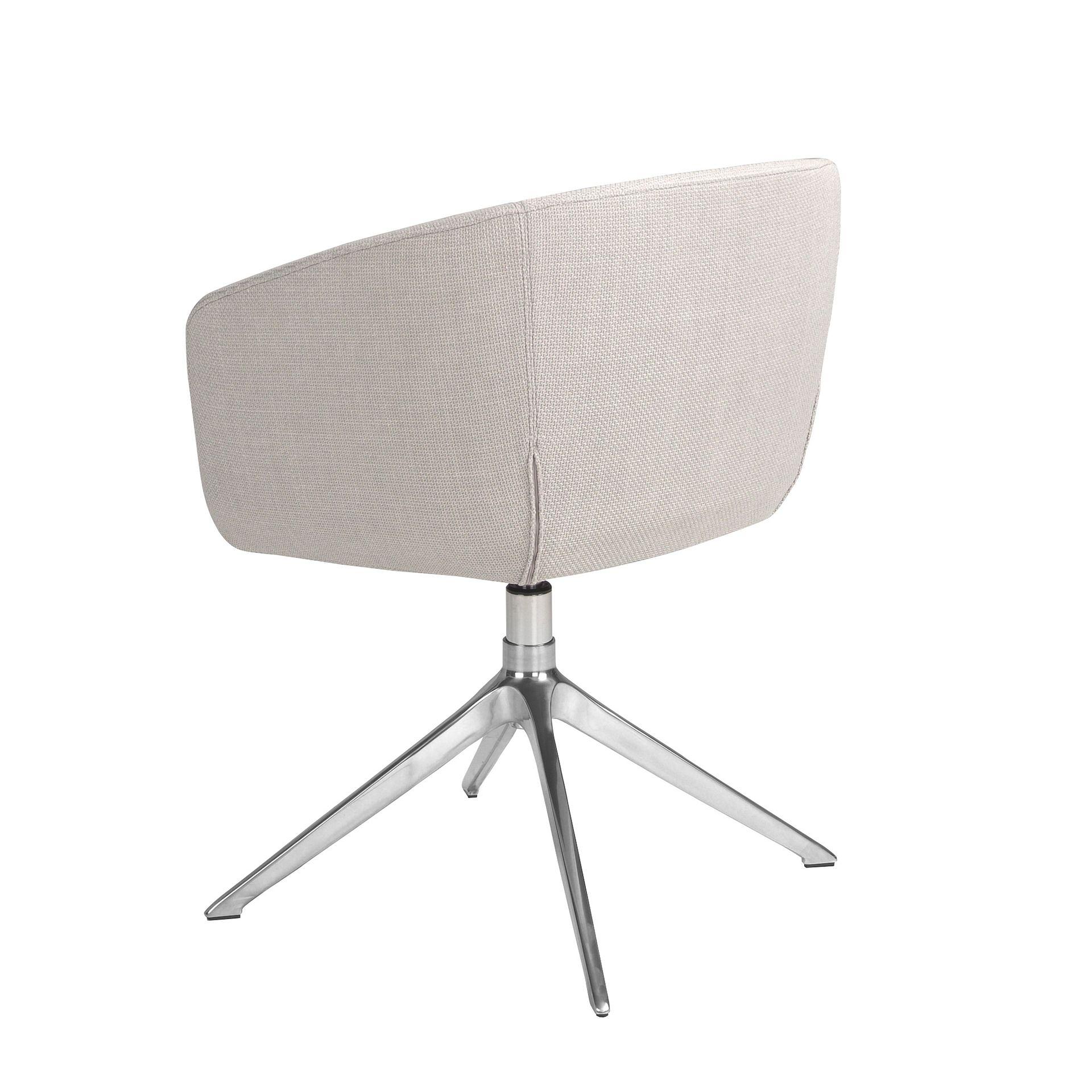 Sedia girevole in tessuto grigio 6