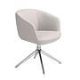 Sedia girevole in tessuto grigio 0