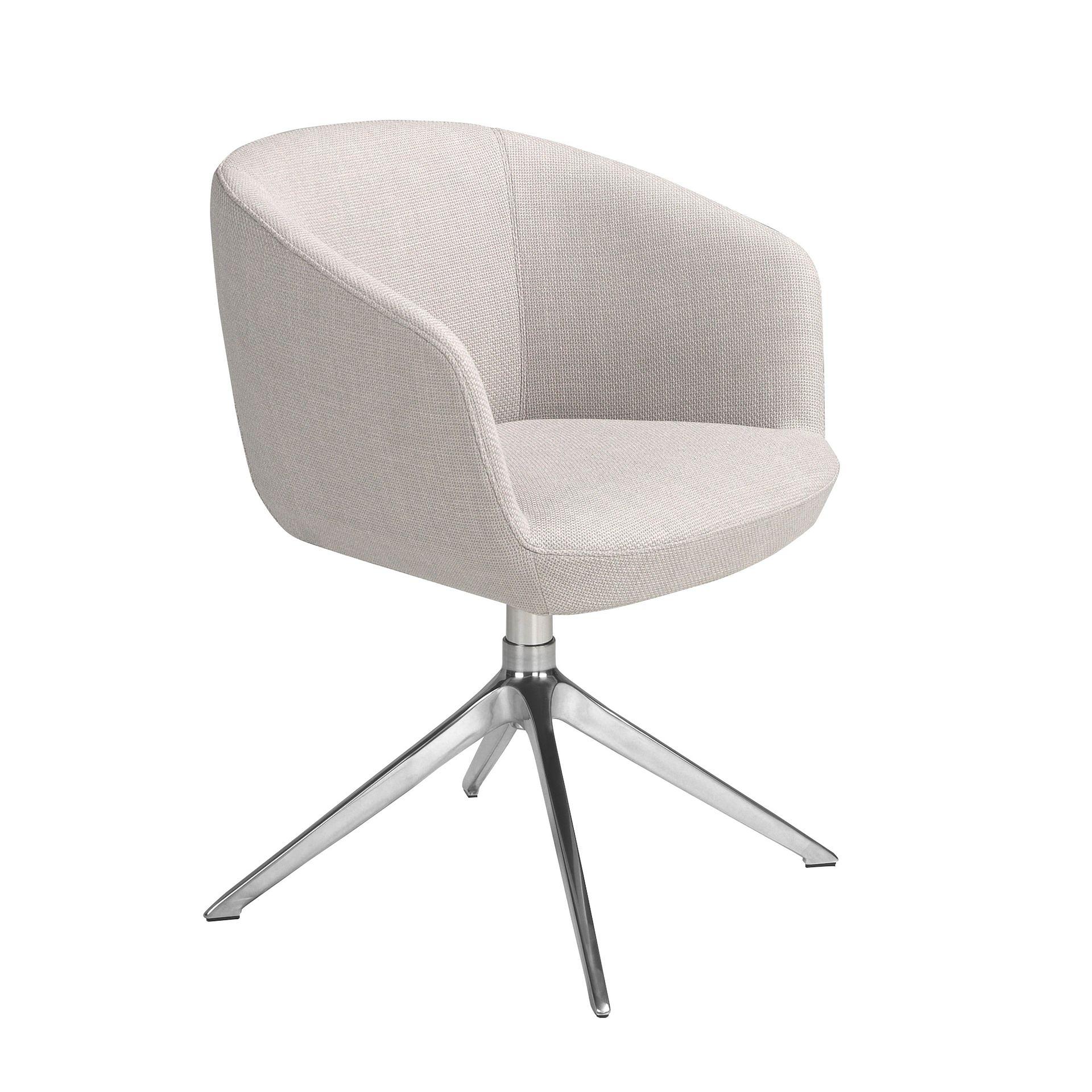 Drehbarer Stuhl Textil Grau 0