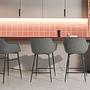 Barstuhl Textil Grau 2